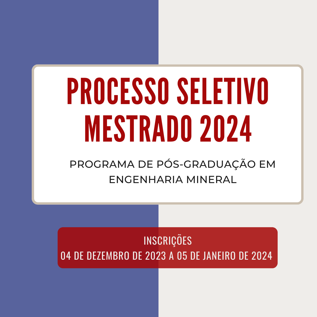 Processo Seletivo 2024/1 – Mestrado e Doutorado - Programa de Pós-Graduação  em Ciência Animal